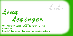 lina lezinger business card
